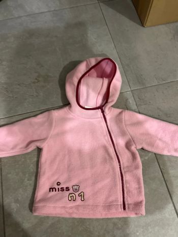 Polaire rose 12 mois