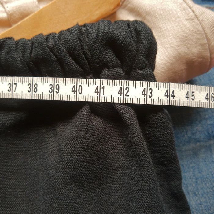 Jupe longue en lin noir taille Élastique - photo numéro 4