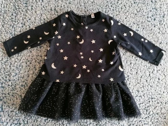 Robe manches longues motif étoiles taille 6 mois - photo numéro 4