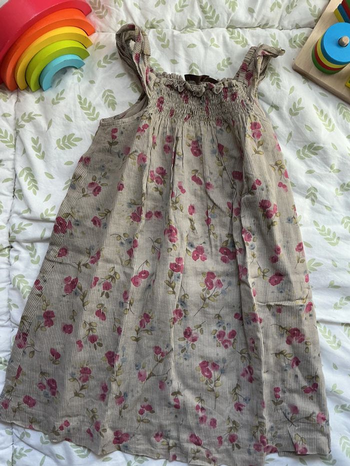 robe sans manches gris à motifs fleuris 24 mois bout'chou - photo numéro 3