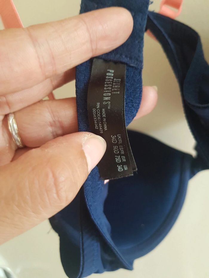 90D soutien-gorge bleu marine et rose - photo numéro 4