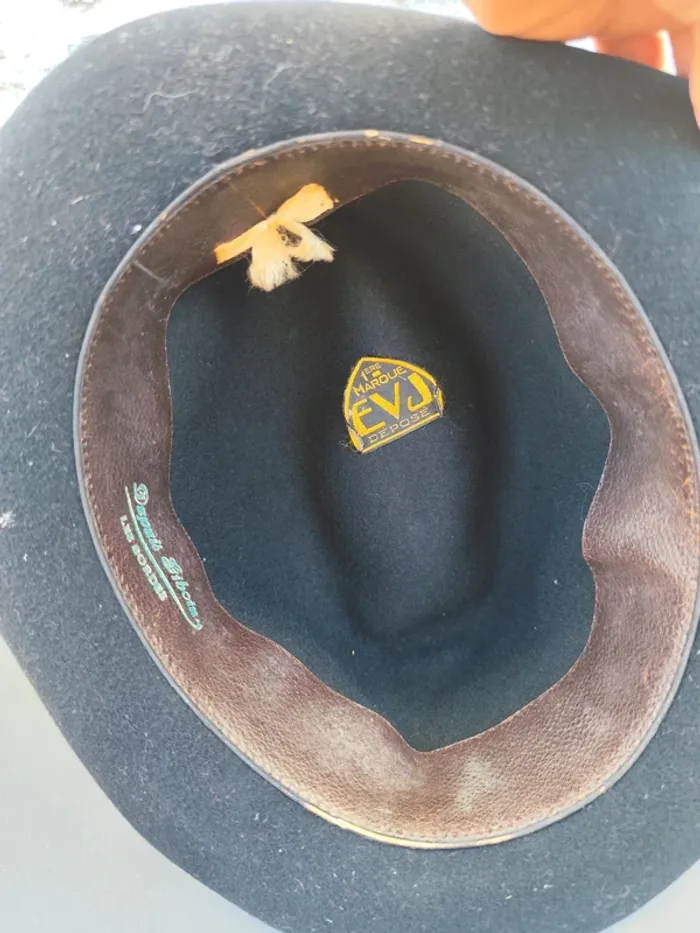 Chapeau ancien en feutre maison Giboin style fedora - photo numéro 5