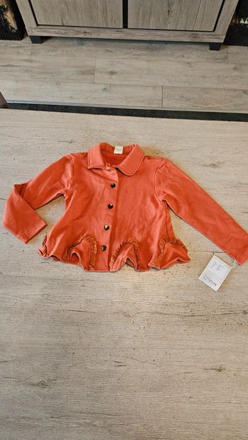 Veste classique orange/rouille à manches longues, Jottum, 8 ans, neuve