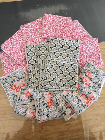 18 lingettes lavables 