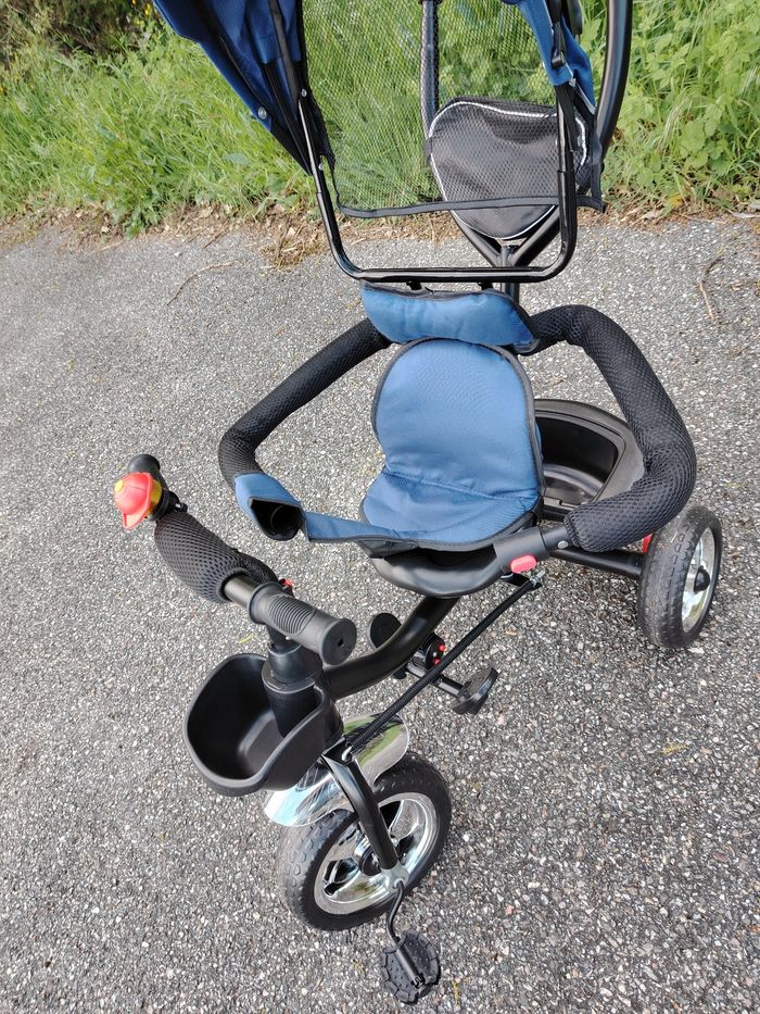 Poussette évolutive 3 en 1 avec canne directionnelle – bleu/noir - photo numéro 2