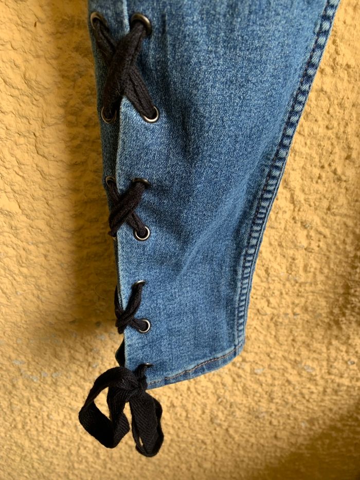 Jean slim à lacets Divided taille petit 34 - photo numéro 2