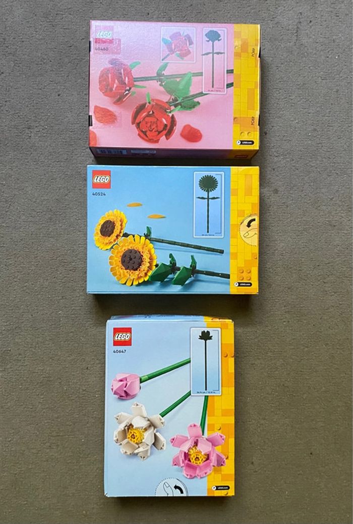 Lot X3 Lego Flowers 40460 + 40524 + 40647 NEUF - photo numéro 2