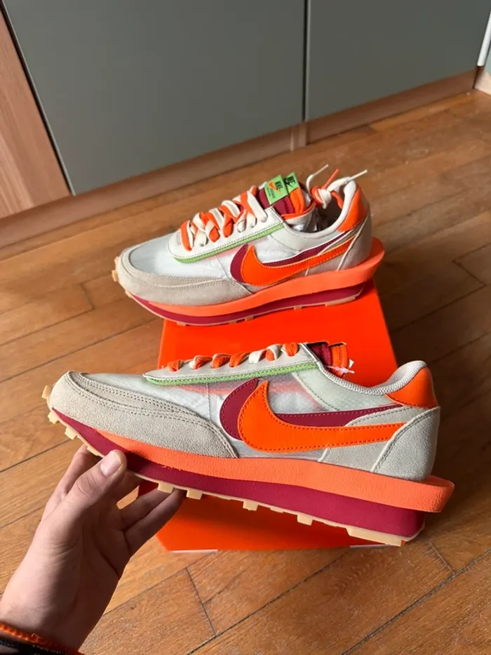 Nike x Sacai LD Waffle Orange - photo numéro 3