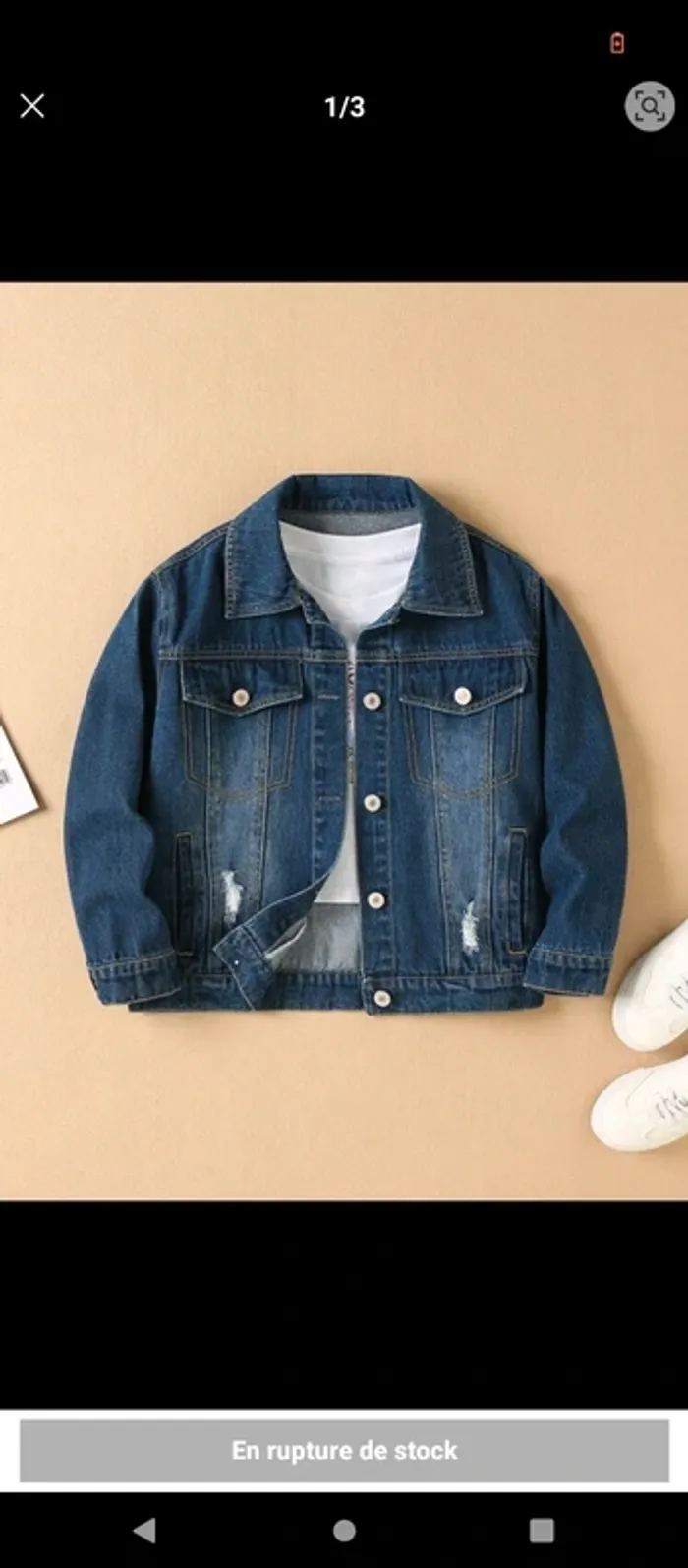 Veste jean fille