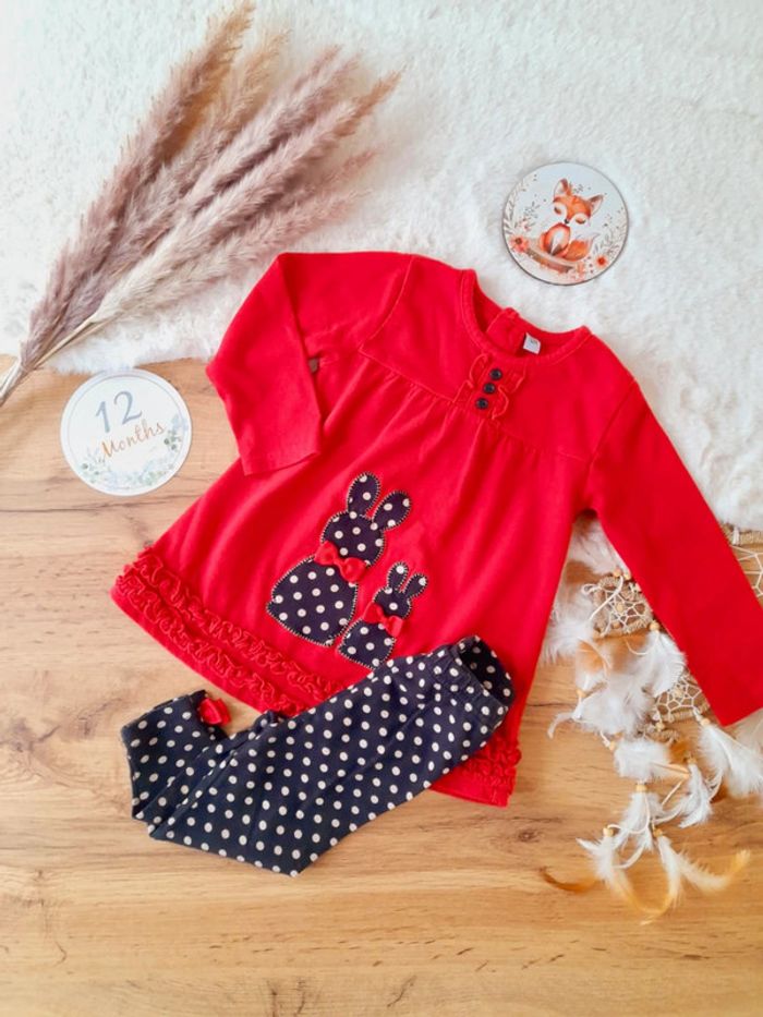 Ensemble tenue mi saison 12 mois fille