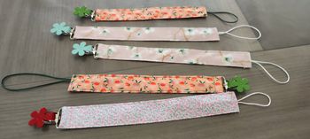Attache sucettes tetines tissu neuves pour bébé