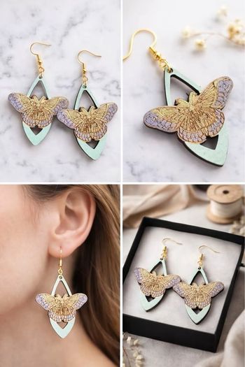Boucle d’oreille en bois 