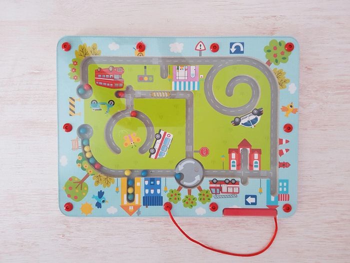 Labyrinthe jeu magnétique en bois La ville - photo numéro 13