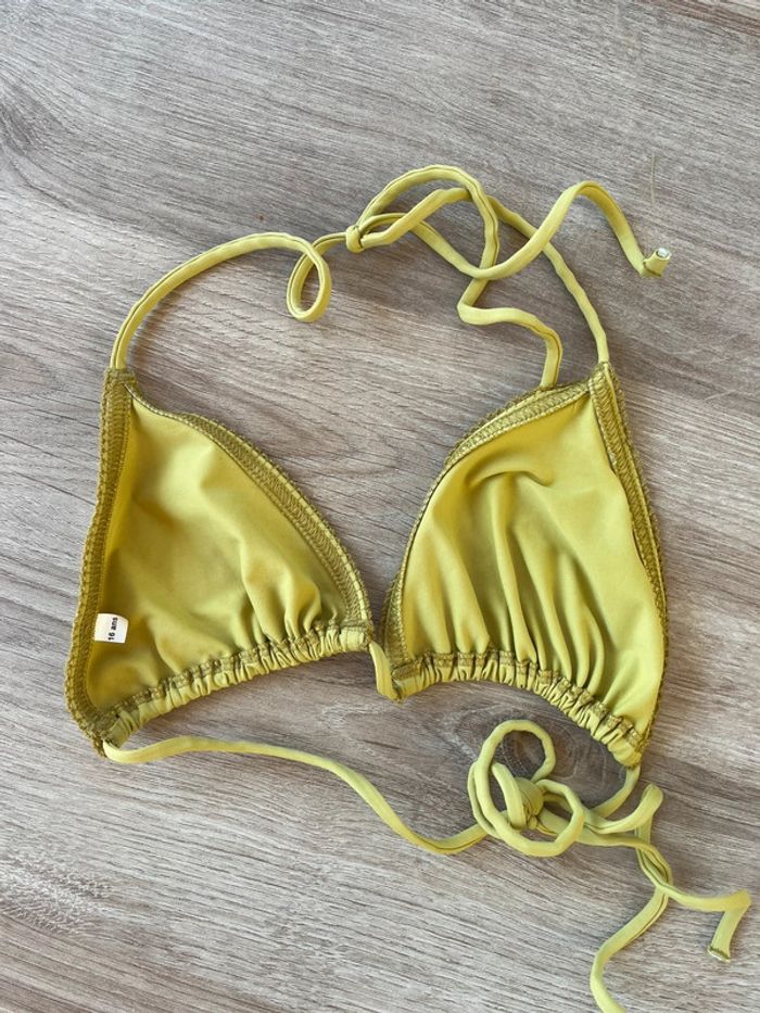 Haut maillot de bain jaune moutarde - photo numéro 3