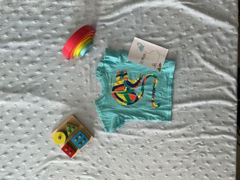 teeshirt manches courtes turquoise impression devant 12 mois du pareil au même