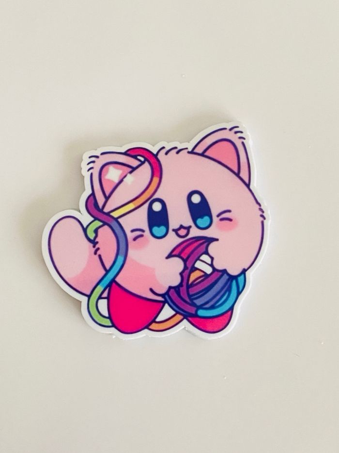 Sticker Autocollant Kirby Kawaii - photo numéro 2