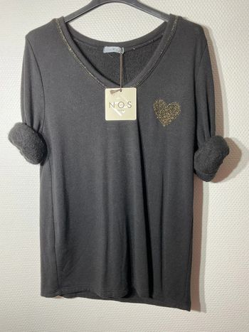 Pull molletonné « cœur » femme taille unique (36-40)- nos- neuf avec étiquette