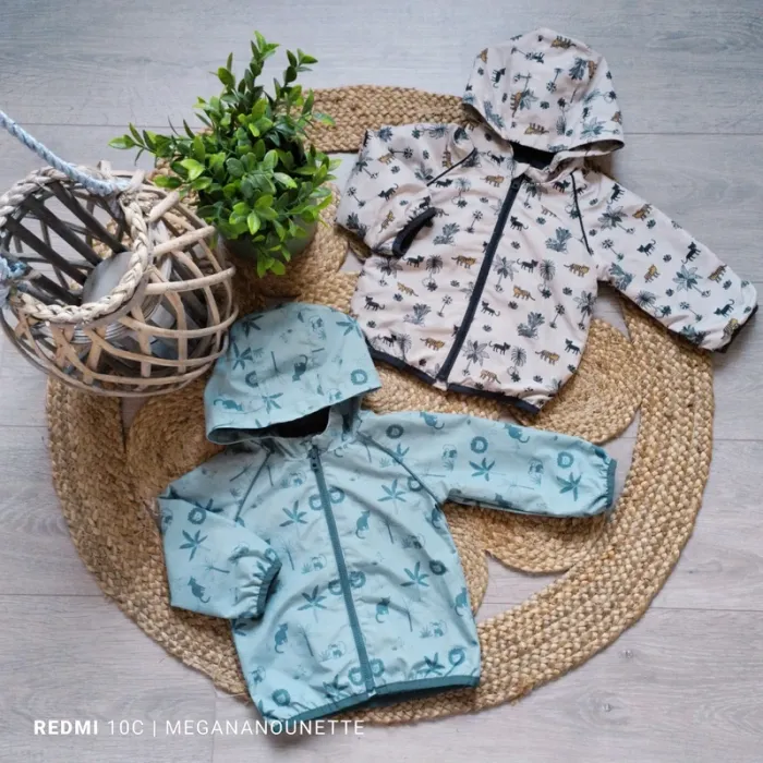 🌿 Lot x2 Vestes Coupe-Vent à Capuche – Kiabi – Taille 12 Mois / 74 cm – Parfait État - photo numéro 2