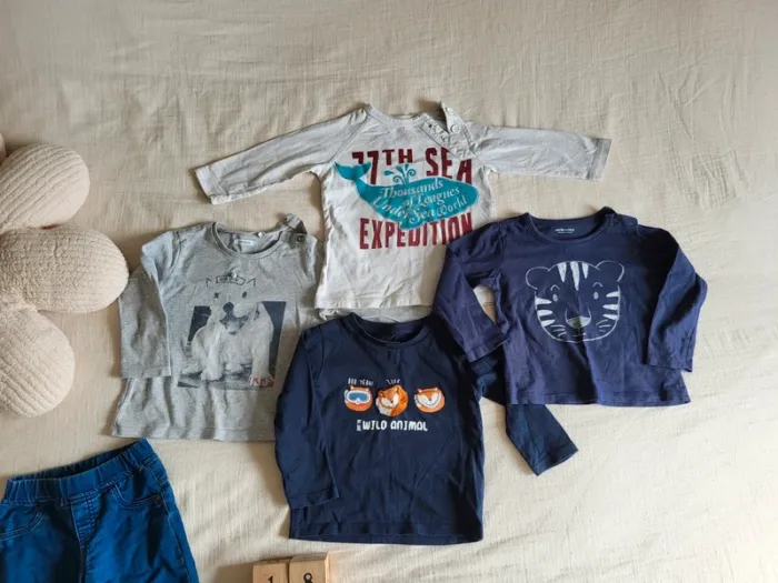 Lot affaires bébé garçon en très bon etat rentrée Septembre automne - photo numéro 2