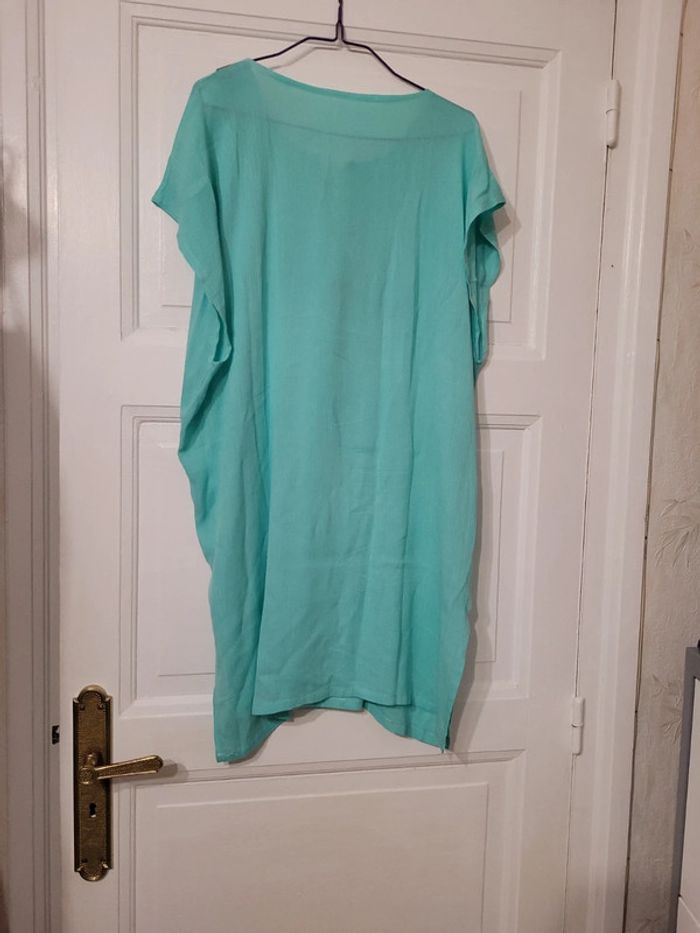 T shirt léger vert clair a strass - photo numéro 3