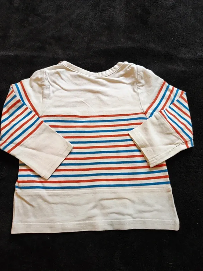 Lot 5 t-shirt manches longues 9 mois - photo numéro 4