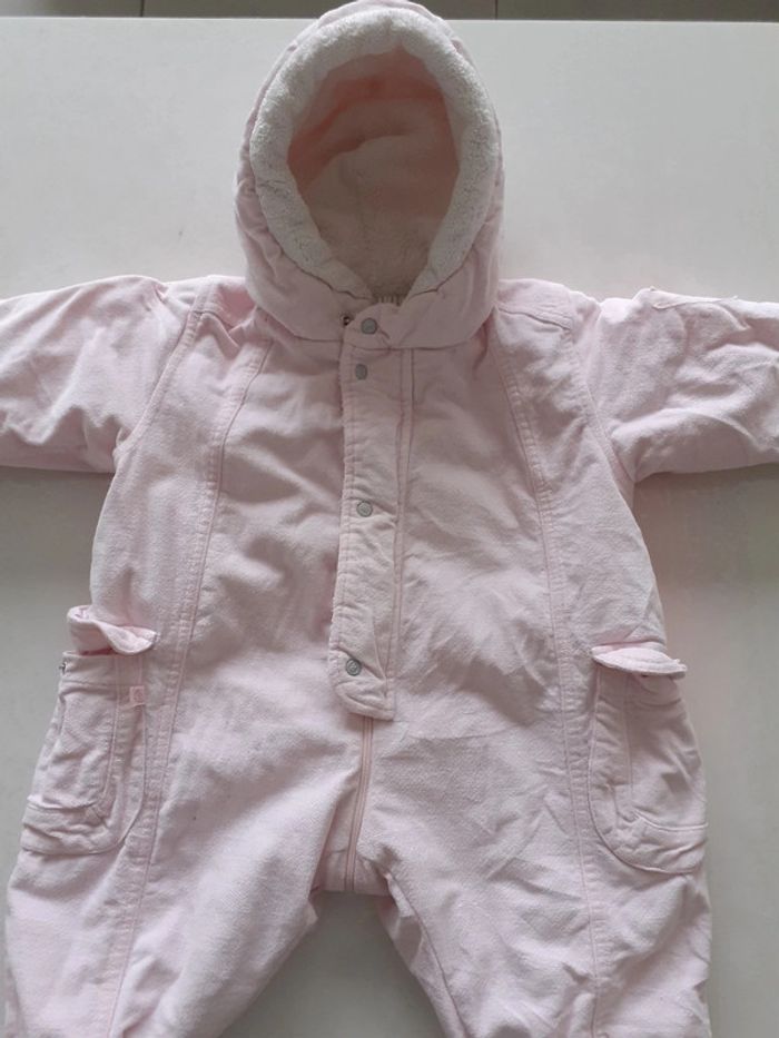 Combinaison / combipilote fille 6 mois rose Jean Bourget - photo numéro 2