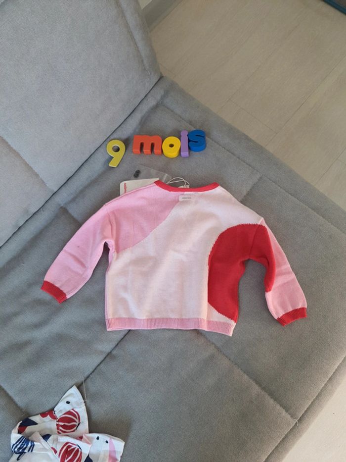 Ensemble Catimini tee-shirt et gilet taille 9 mois neuf avec étiquettes - photo numéro 5
