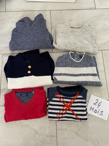 Lot de 5 pulls 2 ans