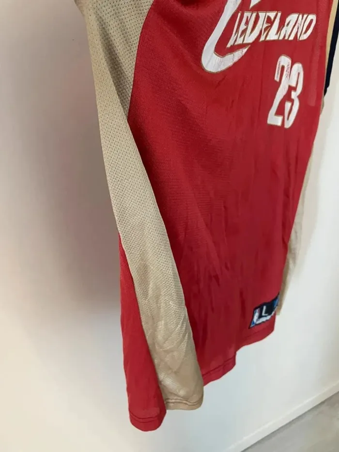 Reebok Maillot basketball jersey 🏀 NBA LeBron #23 James Cleveland Mens L - photo numéro 9