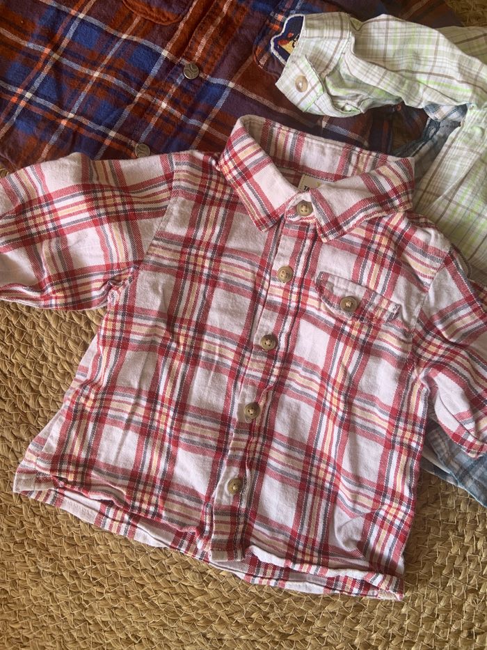 Lot de 4 chemises manches longues garcon taille 3 mois - photo numéro 8