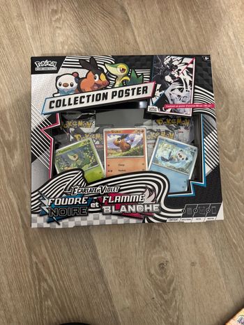 Collection poster flamme blanche foudre noir 10.5