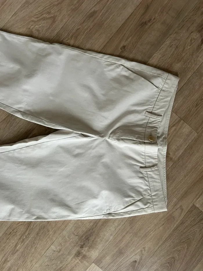 Benetton, pantalon beige, Chino, femme, taille 42 - photo numéro 2