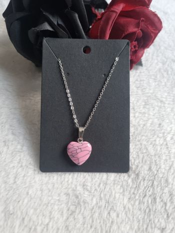 Collier pendentif cœur verre dégradé