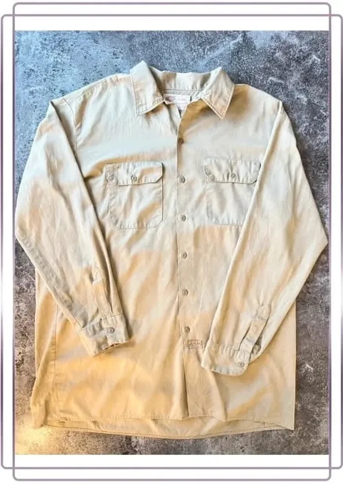 Chemise beige homme Dickies taille XL Men shirt - Herrenhemd - Camicia uomo