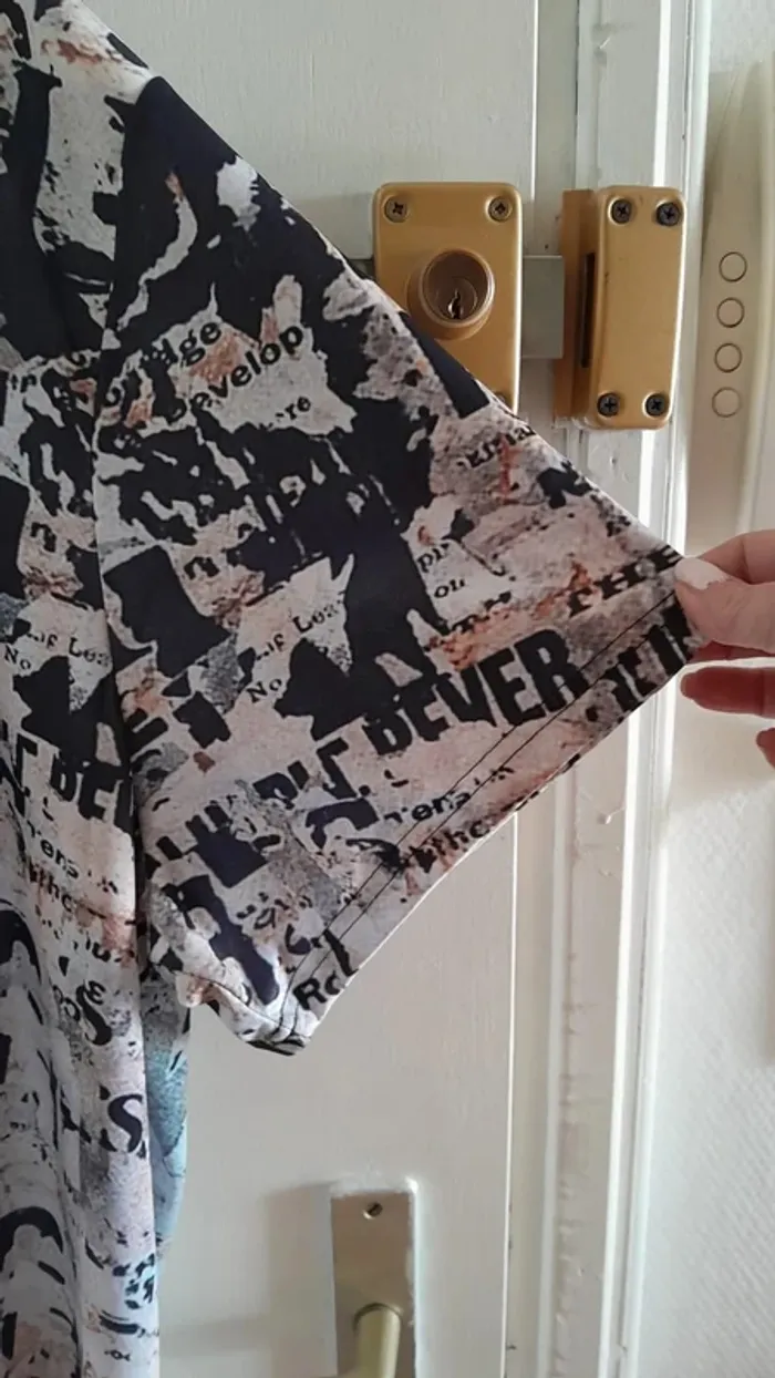T-shirt imprimé "lettres", taille 6XL pour homme ou femme - photo numéro 4