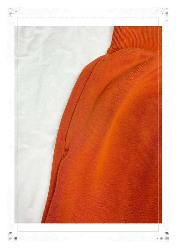 Nike pantalon taille haute coupe large orange femme taille XS coton - photo numéro 11