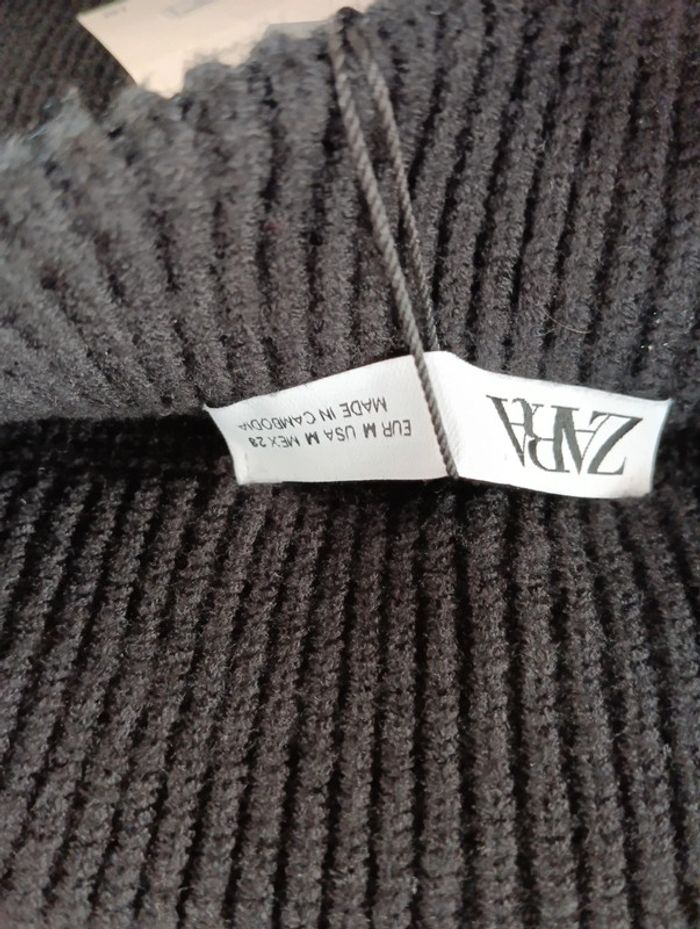 Mini jupe maille noire Zara taille M neuve - photo numéro 6