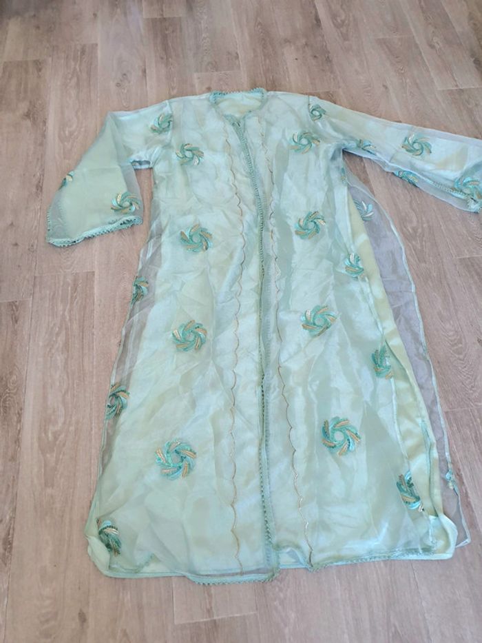 Caftan bleu clair 2 pièces