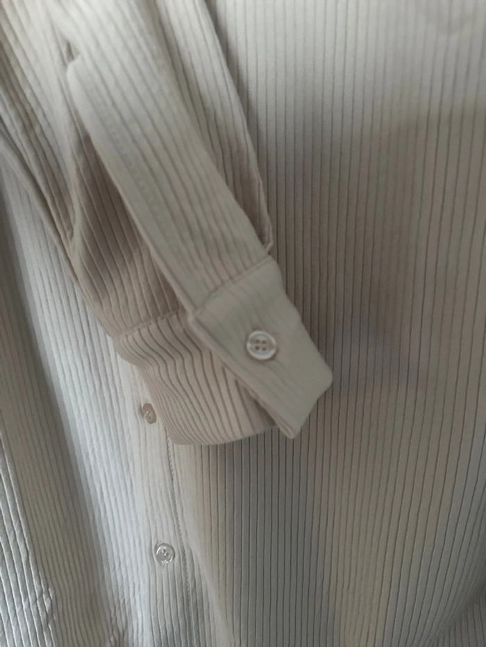 Chemise Uniplay homme – beige côtelée – Taille M – Neuve - photo numéro 2