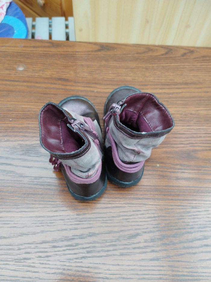 Bottines fille pointure 22 Boîte à Malices prune brillant - photo numéro 3