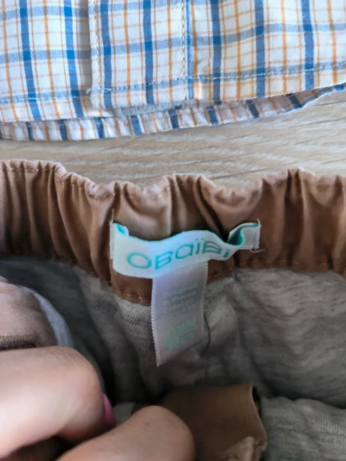 Ensemble 86 cm Chino pantalon chemise Cyrillus obaibi - photo numéro 3