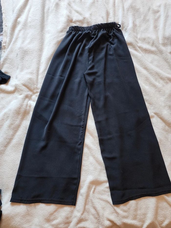 Pantalon à jambes larges / palazzo noir TU 36/40 - photo numéro 3