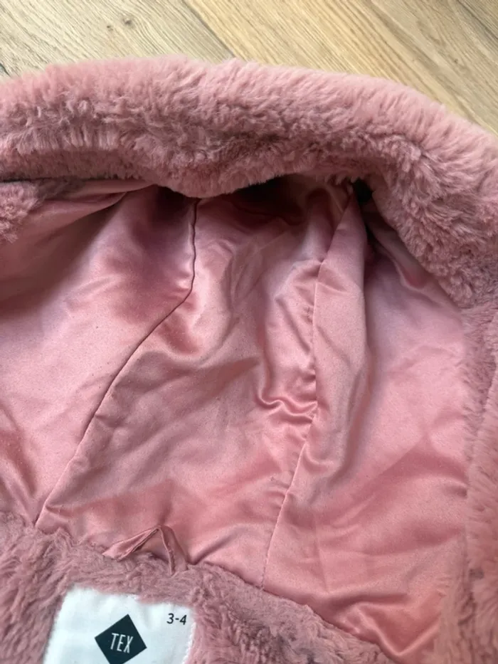 Veste fourrure « vieux rose » pour fille 3/4 ans TEX - photo numéro 9