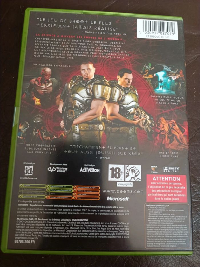 Jeu xbox Doom 3 - photo numéro 2