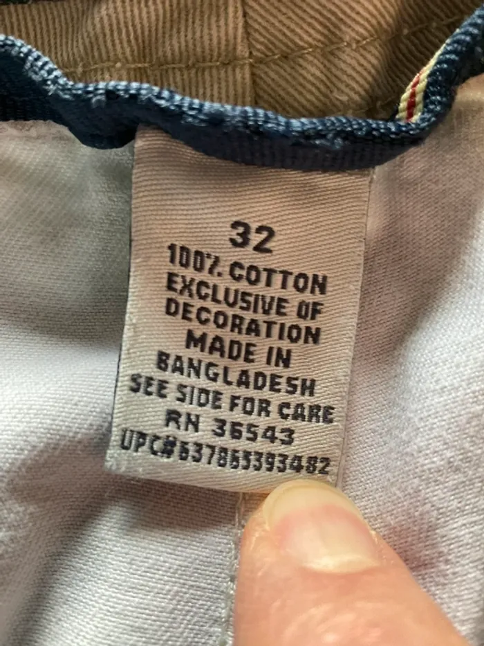 Short cargo crème à carreaux beiges pour homme Izod taille W32 FR42 455 - photo numéro 9