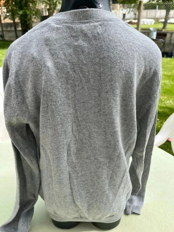 Gilet gris Okaidi taille 8 ans - photo numéro 2