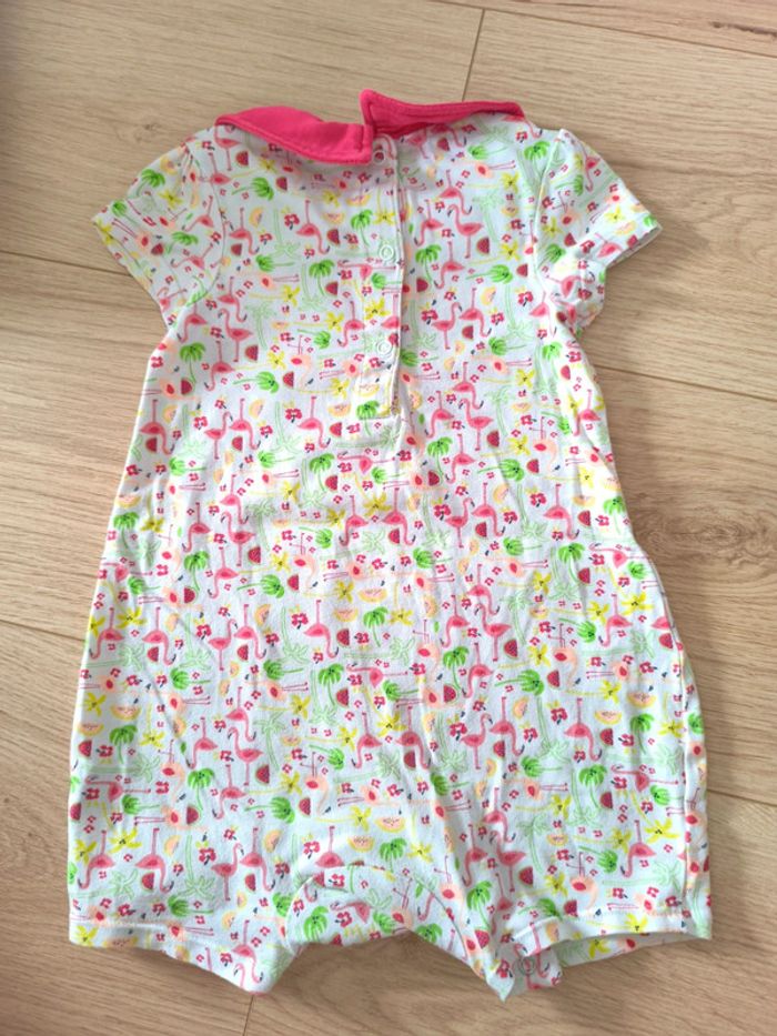 Combi courte Orchestra flamants rose - Taille 12 mois 74cm - photo numéro 3