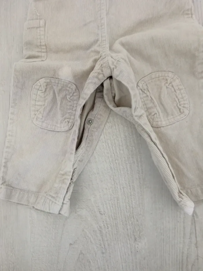 Salopette velour épais beige 18 mois - photo numéro 5