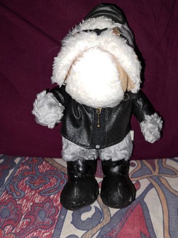 Peluche chien biker