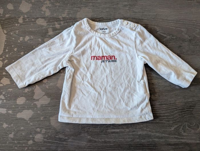 T-shirt manches longues maman je t'aime - photo numéro 2